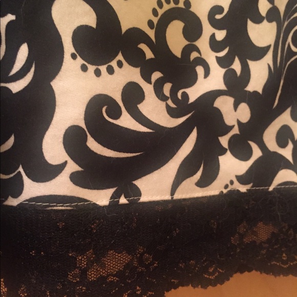 Damask Spaghetti Strap Dress with Lace Detail - Picture 3 of 3